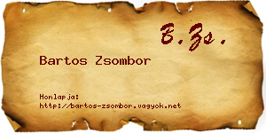 Bartos Zsombor névjegykártya
